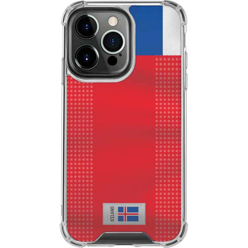 Iceland Soccer Flag iPhone 15 Pro Clear Case
